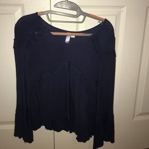 blue free people blouse
